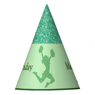 Chapeaux De Fêtes Pom-pom girl "Joyeux anniversaire" Parties scintil
