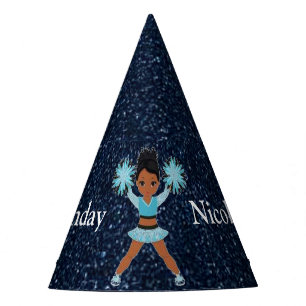 Chapeaux De Fêtes Pom-pom girl "Joyeux anniversaire" Personnalisé