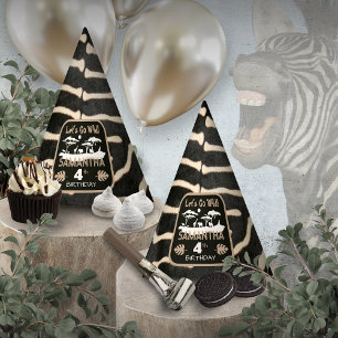 Chapeaux De Fêtes Poster de animal Zebra Anniversaire Casquette