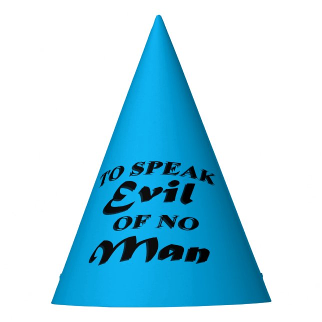 Chapeaux De Fêtes Pour Parler Mal De Aucun Homme (Devant)