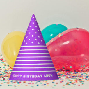 Chapeaux De Fêtes Pourpre, points blancs, Casquette de la fête des r