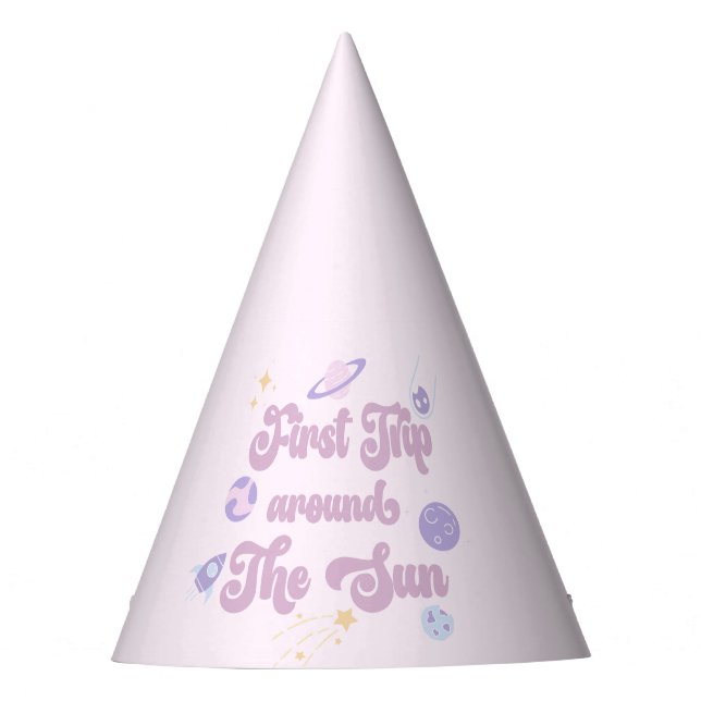 Chapeaux De Fêtes Premier Voyage Rose Autour Du Sun Space 1er Annive (Devant)