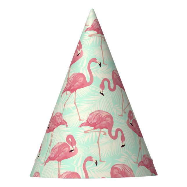 Chapeaux De Fêtes Preppy Chic Elegant Pink Flamingo Motif (Devant)