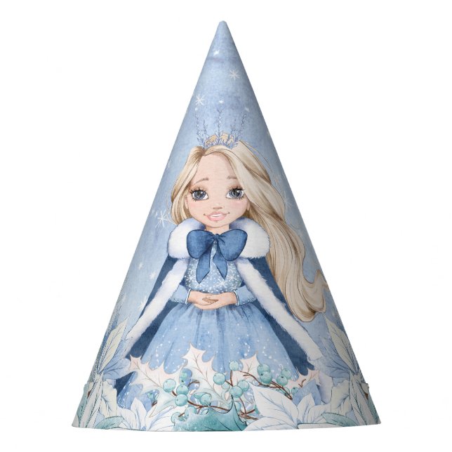 Chapeaux De Fêtes Princesse Blonde Snowy Winter (Devant)