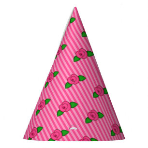 Chapeaux De Fêtes Princesse Rosebud Stripes-3-PAPIER CASQUETTES