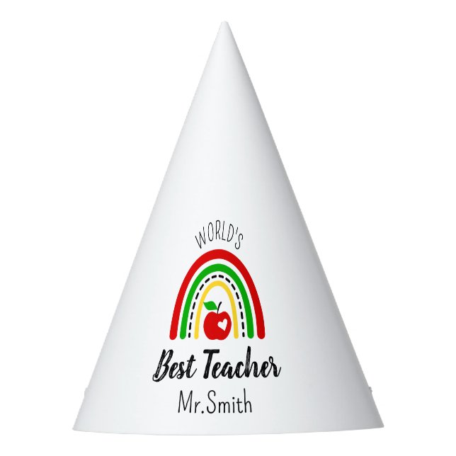 Chapeaux De Fêtes Professeur le meilleur du monde personnalisé (Devant)