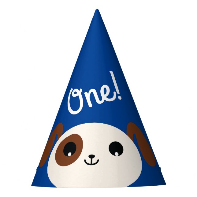 Chapeaux De Fêtes Puppy Dog Cute Colorée 1er anniversaire Thème de f (Devant)