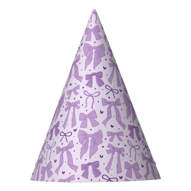 Chapeaux De Fêtes Purple Coquette Bows Motif Anniversaire (Devant)