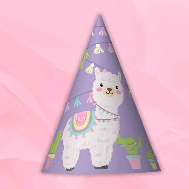 Chapeaux De Fêtes PURPLE LAMA FUN Party Casquette (Créateur téléchargé)