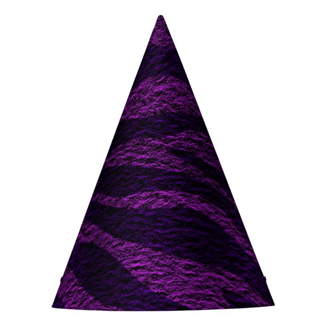 Chapeaux De Fêtes Purple Zebra Print Wild Jungle Anniversaire (Devant)
