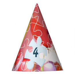 Chapeaux De Fêtes Puzzle Joueur 4e anniversaire