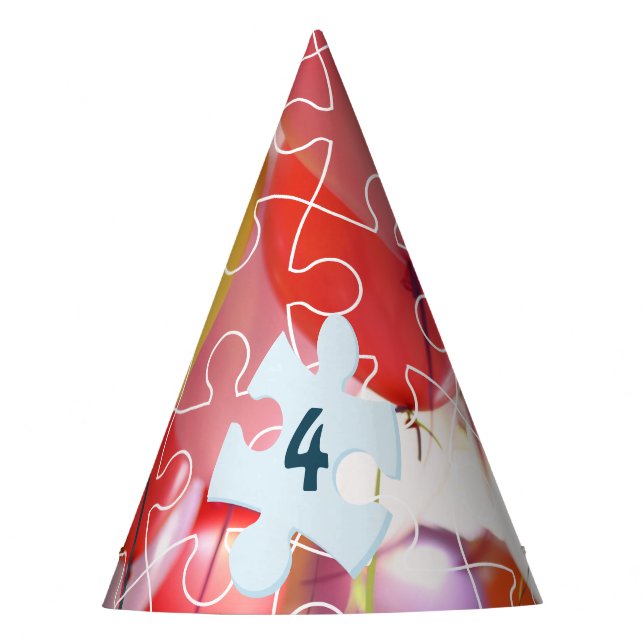 Chapeaux De Fêtes Puzzle Joueur 4e anniversaire (Devant)