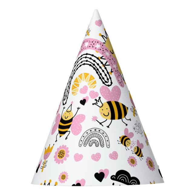 Chapeaux De Fêtes Queen BEES Cute BFF, Baby Girl, Girly Toxits Rose (Devant)