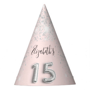 Chapeaux De Fêtes Quinceanera bleu rose argent nom de la parties sci