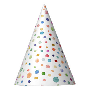 Chapeaux De Fêtes Rainbow Confetti Aquarelle Dots Casquette