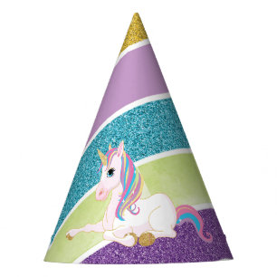 Chapeaux De Fêtes Rainbow Unicorn Anniversaire magique
