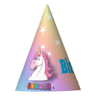 Chapeaux De Fêtes Rainbow Unicorn Joyeux Casquette de fête d'anniver