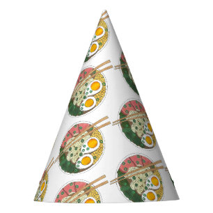 Chapeaux De Fêtes Ramen Noodles Bowl Restauration Japonaise Foin