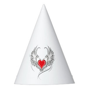 Chapeaux De Fêtes Red Angel Coeur avec ailes