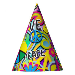 Chapeaux De Fêtes Retro Super FUN 60's Sixties Love Birthday Party
