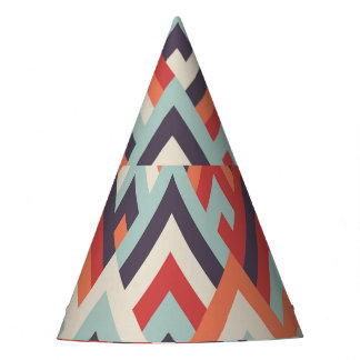Chapeaux De Fêtes Rhombus géométrique : Motif coloré Vintage.
