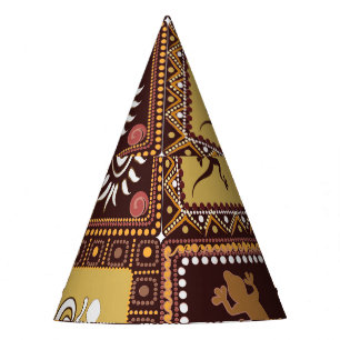 Chapeaux De Fêtes Rock Art Imitation : Motif Vintage.