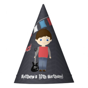 Chapeaux De Fêtes Rock Star Birthday Boy