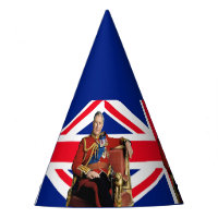 Roi Charles III avec drapeau britannique