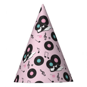 Chapeaux De Fêtes Rose 1950 Retro Diner Anniversaire Casquette de fê
