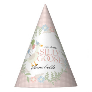 Chapeaux De Fêtes Rose Silly Goose Floral En vichy Anniversaire Favo