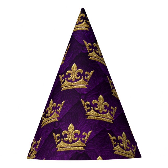 Chapeaux De Fêtes Royal Blue & Purple Crown Prince fête d'anniversai (Devant)