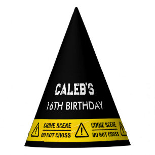 Chapeaux De Fêtes Rub ruban jaune de scène de crime de la police Ne 