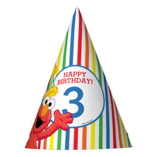 Chapeaux De Fêtes Rue Sésame | Elmo - Anniversaire Arc-en-ciel