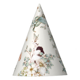 Chapeaux De Fêtes Rustique Un lapin est une fille florale Cottagecor