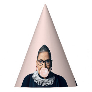 Chapeaux De Fêtes Ruth Bader Ginsburg souffler rose bulle gomme