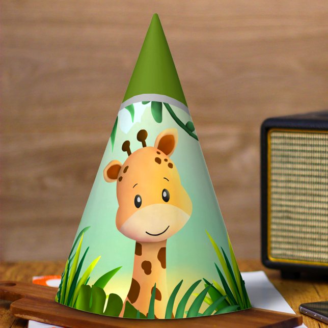 Chapeaux De Fêtes Safari Birthday Giraffe (Créateur téléchargé)