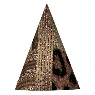 Chapeaux De Fêtes Safari de lionne Jungle Glam Moderne Paillettes Do