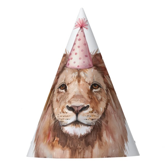 Chapeaux De Fêtes Safari Jungle Animaux Fête d'anniversaire Lion (Devant)