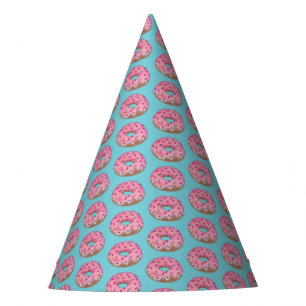 Chapeaux De Fêtes Saupoudrer de beignets de noix de Doughnut rose