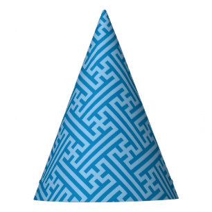 Chapeaux De Fêtes Sayagata motif, japonais, bleu et bleu bébé