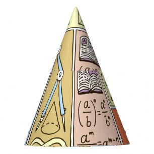 Chapeaux De Fêtes Science des mathématiques, bannières vintages colo