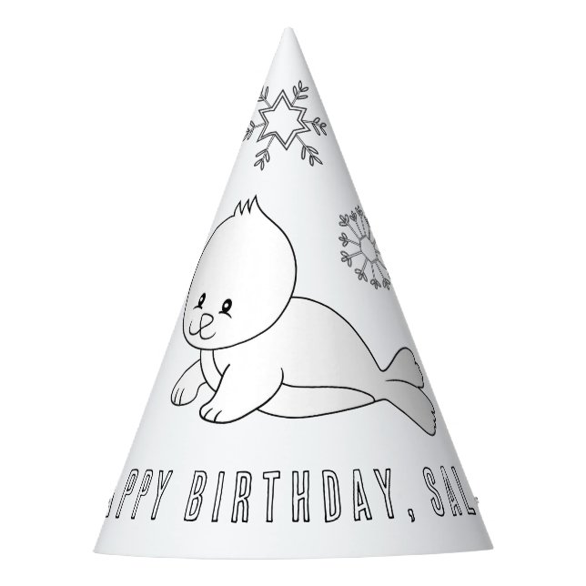 Chapeaux De Fêtes Seal fête d'anniversaire - Couleur votre propre Ca (Devant)