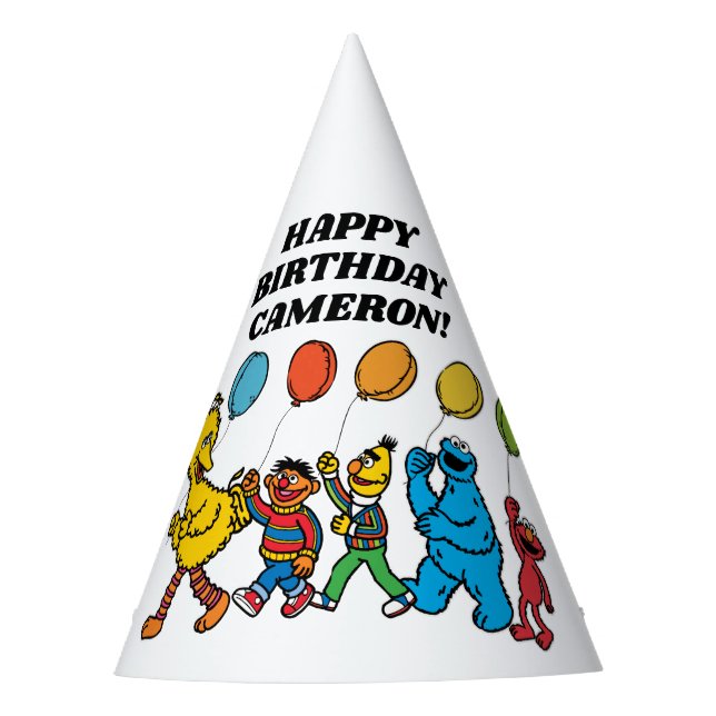 Chapeaux De Fêtes Sesame Street Pals Balloons Anniversaire (Devant)