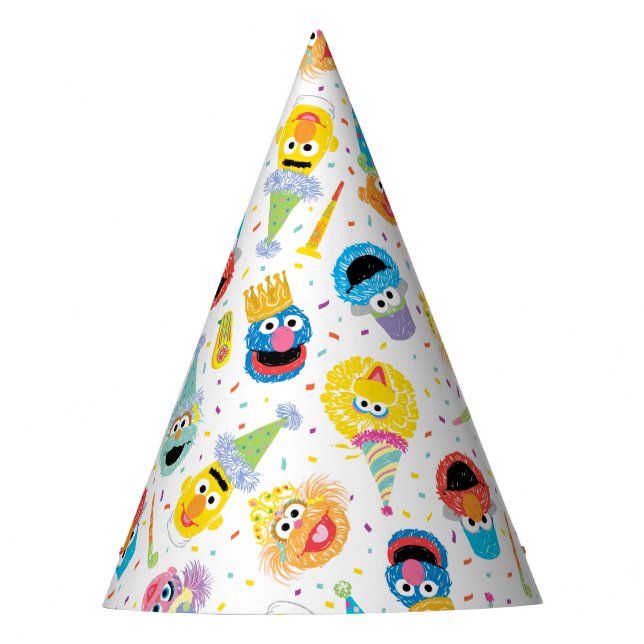 Chapeaux De Fêtes Sesame Street Pals Confetti Anniversaire (Devant)