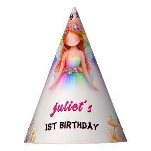 Chapeaux De Fêtes set mignon Floral Rose fille fée premier 1er anniv