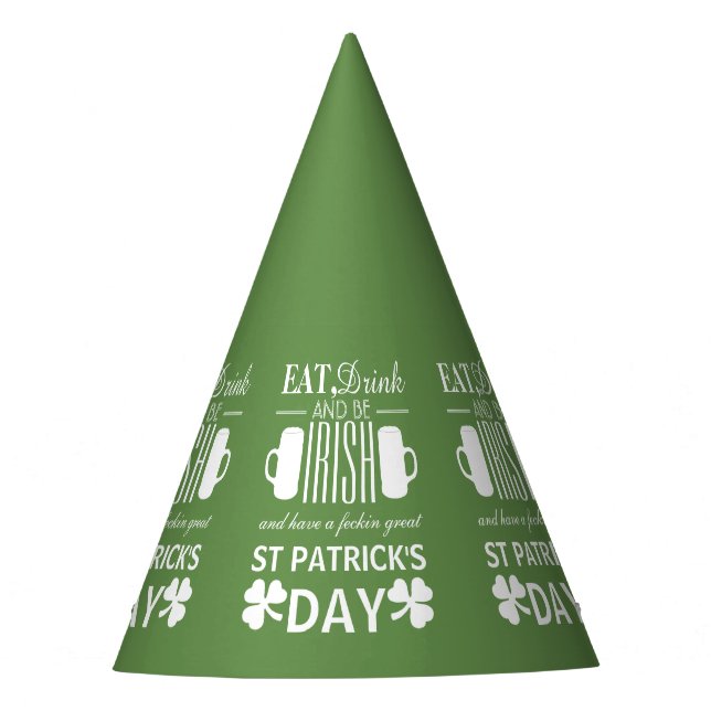 Chapeaux De Fêtes Shamrock et bière irlandaise St Patrick's Day (Devant)