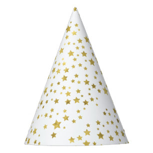 Chapeaux De Fêtes Shimmery Goldstars Golden Star Motif