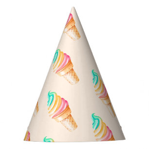 Chapeaux De Fêtes Simple Modern Rainbow glace fête d'anniversaire