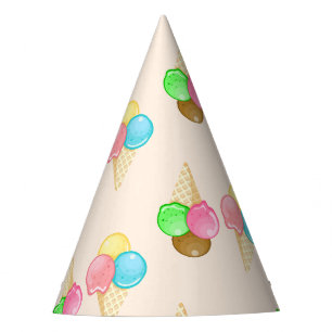 Chapeaux De Fêtes Simple Modern Rainbow glace fête d'anniversaire