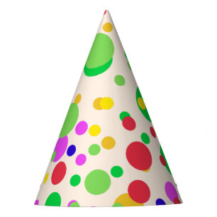 Chapeaux De Fêtes Simple moderne rouge vert Polka dot fête d'anniver